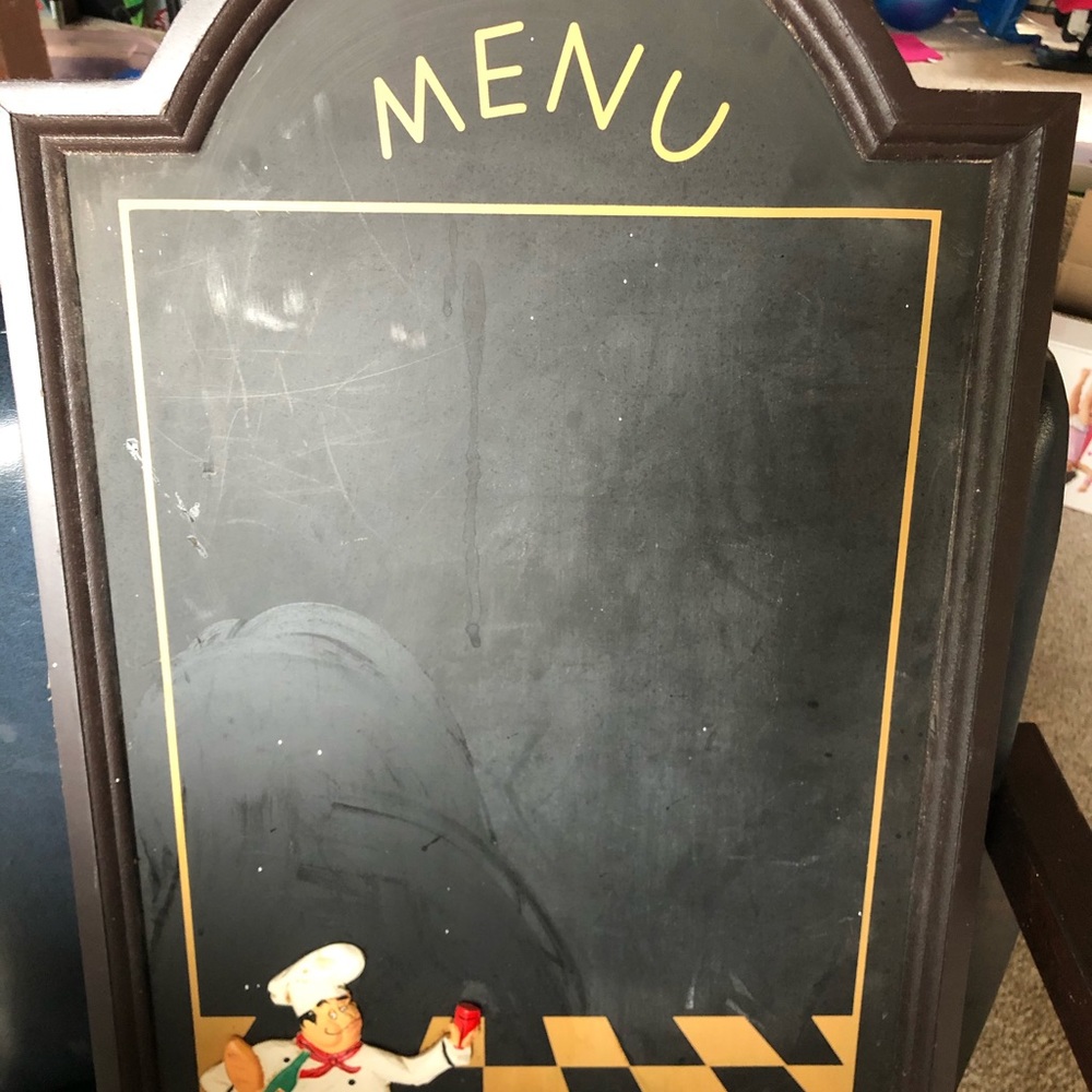 Chalkboard menu
